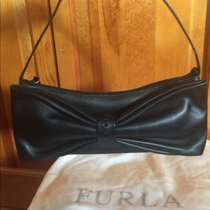 FURLA BLACK LEATHER PURSE